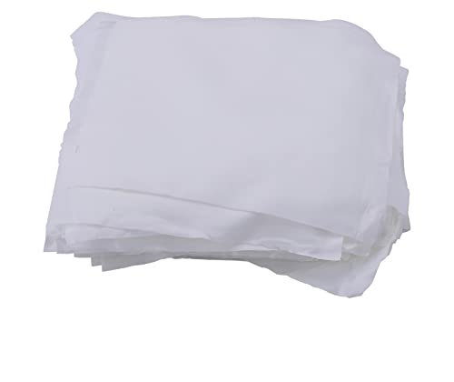 100 Pièces/Sac de Chiffons de Nettoyage en Microfibre, Chiffon Non Pelucheux pour écrans de Téléphones, Tablettes, Objectif D'appareil Photo, Lunettes, Lunettes, 15 Cm X 15 Cm, Blanc