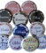 24 choix Couronne fleurs, coeurs, papillons, trefles - Grand badge/magnet/miroir/porte-clé décapsuleur personnalisé - 56/88 mms -