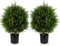 HONHDONZJP Künstlicher Formschnitt-Zedernkugel-Baum, 50,8 cm, künstliche Zedern-Topfpflanzen, künstliche Sträucher, Kugelbaum für drinnen und draußen, Heimgartendekoration (2 Stück)
