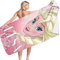 STENUA Frozen Prinzessin Badetuch, Eiskönigin ELSA Strandtuch Badetuch Prinzessin Mädchen Strandtuch Schwimmen Duschtuch Handtuch Badelaken Saunatuch 70 x 150 cm (Superfeine Faser)