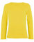 Generation-Plus+® Girls Boy Kids Plain Basic Long Sleeve Round Neck T-Shirt Stretch Uniform PE School Tee Top (Yellow, 5-6 Years)