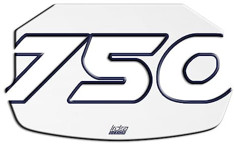 IRIDEA DESIGN Adesivo 3D frontale bianco 3D resinato compatibile con HONDA X-ADV 750 2017-2020