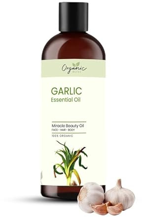 Organic Bliss Garlic Essential Oil 100% Pure and Natural Therapeutic Grade Essential Oil for Hair Skin Care, Relief from Stress,Anxiety and Aromatherapy (50 ML)