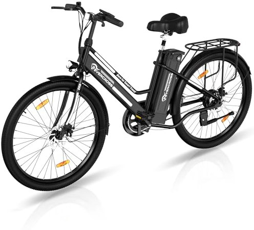 EVERCROSS EK8S Elektrofahrräder Erwachsene, 26 Zoll E-Bike - 250W Motor, 36V 12AH Akku, 15/20/25 KM/H, 120KG Max. Belastung, Mountainbike Elektrofahrrad für Frauen Männer