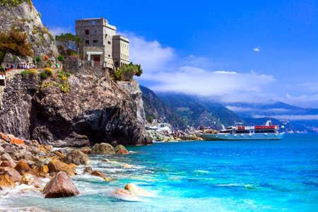 Acryl-Bild 60 x 40 cm: Schönes Dorf Monterosso al Mare, Cinque Terre, Ligurien, Italien. (136872245)