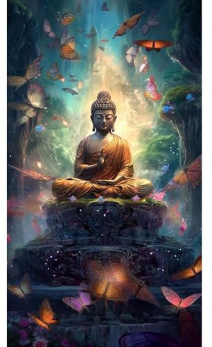 Hongyrjy Buddha Diamond Painting Erwachsene Groß (30x50cm)-Diamant Painting Bilder Buddha,5D Diamend Painting Buddha Bilder als für Geschenk Zuhause Wanddekoration