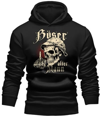 LOBO NEGRO Herren Kapuzen-Pulli Hoodie für den etwas älteren Nörgler: Böser Alter Mann