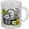 Osterhase im Osternest Glas Tasse Süßer Osterhase im Korb Tasse im Osterkorb-Design Osterglocken Blumen Tasse