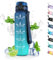 Grsta Borraccia 1 Litro, Borraccia Palestra con Filtro, Borraccia Motivazionale con Scala Temporale, Facile da Trasportare, Borraccia con Orari per Bere, per Sport, Trekking, Campeggio, Outdoor, Yoga