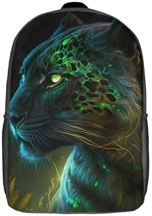 Kinderrucksäcke Rucksack Schulrucksack Kinder Schultasche Reiserucksäcke Büchertaschen 3D-gedruckter Black Panther-Rucksack für Kinder, Jungen und Mädchen, 17 Zoll