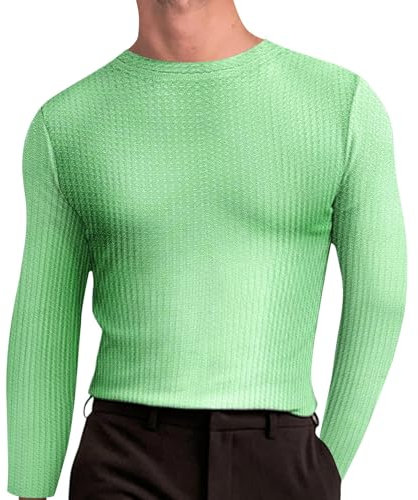 Sweatshirt Herren Sweatshirt Herren Kinder Uhr modisches, einfarbiges, Slim Fit-Strick-T-Shirt mit Rundhalsausschnitt und Langen Ärmeln für Herren Winter Hoodie Herren Herren Pullover 7XL Pullover