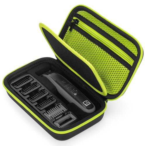 Guards Comb Attachment with Case for O Blade QP2724 QP2824 QP2520 QP2630, Combs for OBlade & Oblade Pro, Skin Protector Body Comb and 4 Stubble Combs 1/2/3/5mm, Hard Travel Carry Storage Bag