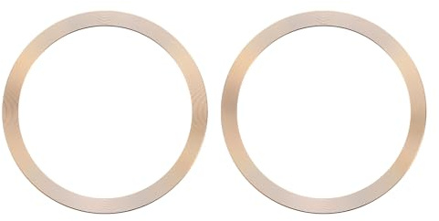 QUARKZMAN 2 Stück Aufkleber Magnet Ring, Durchmesser 55mm 0.9mm dick Magnetring Handy, für Kabellosem Laden, Handyhalter, Kabellosem Autohalter (Gold)