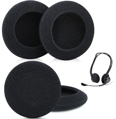 Amazleer 4 Stück Ersatz-Ohrpolster passend für Logitech 960 PC960 Kopfhörer Headset (4 Stück Ersatz-Ohrpolster)