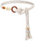 YQQYG Cintura in corda intrecciata con nappe, stile bohémien, con perline di legno, per abiti, gonne, tuniche, Bianco sporco, M