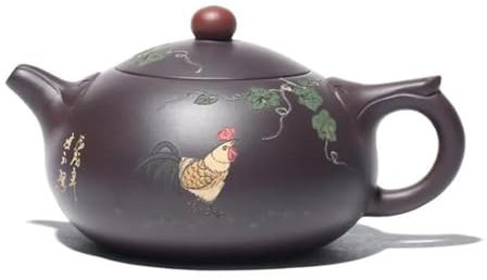 Teiere Servitori Di Caffè Set Da Tè Da Viaggio Set Da Tè Cinese Fatto A Mano Zisha 260ml Yixing Teiera In Argilla Viola Dipinta A Mano Teiera Minerale Grezzo Viola Fango Bollitore Bellezza Teiere Serv