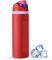 ZAKVOP Botella Termica con Pajita, 710ml Botella Agua Acero Inoxidable con Tapa 2 en 1, Termo sin BPA, Water Bottle Cantimplora para Bebidas Frías y Calientes (Rojo)