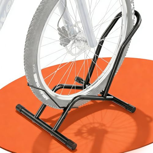 youkzuan New Cavalletto per Bicicletta da Terra | Parcheggio e Partenza in 1 Secondo | Cavalletto per Mountain Bike/E-Bike | Supporto Stabile per Bici da Corsa | Supporto da Interno e da Esterno | 16