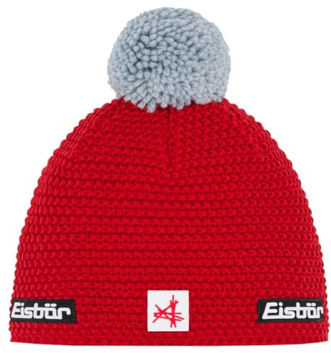 Eisbär Mütze Damen & Herren Jamie Pompon Ski Austria - Merino Unisex mit Fleece schützt vor Kälte und Wind - Klassische Bunte Bommelmütze Strickmütze Haube aus Österreich