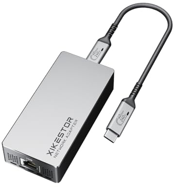 XikeStor USB4 to 10GbE Network Adapter | Thunderbolt 3/4 Compatible Ethernet Converter | 10G Base-T RJ45 LAN Card for Laptop & PC | High-Speed Gaming & Professional Networking Solution