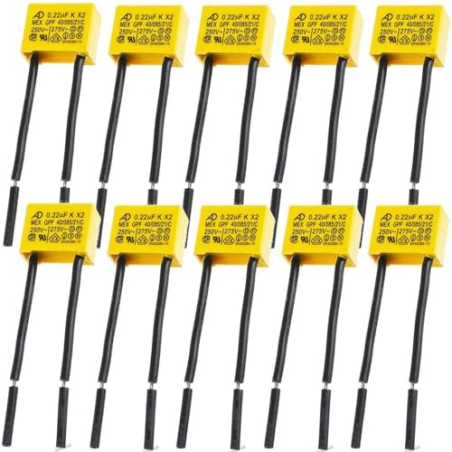 GERUI 10 pcs 0,22µF 275V X2 LED Entstörer Kondensator bei Blinkenden Sicherheits kondensatoren nicht ausgehenden LED Lampen Entstörkondensator