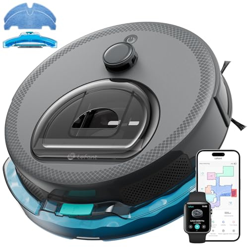 Lefant M330 Pro Robot Vacuum cleaner, 150Min Runtime, 360°LiDAR Navigation | 190° Obstacle Detection, 5000Pa, No-Go Zone, 2.4G/5G WiFi, App/Alexa Control, Vacuum Robot for Pet Hair & Carpets