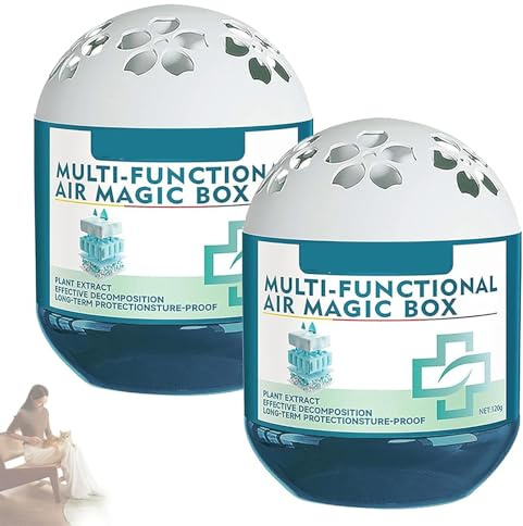 Air Purification Dust Removal Magic Box, Multi-Functional Air Magic Box Cleaner, Automatic Dust Collection Airs Purifier Magic-Box, Long-Lasting Odor Eliminator Airs Fresheners For Home Office (2pcs)