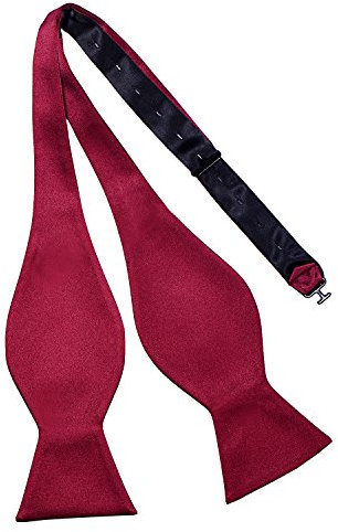 DonDon Herren Fliege zum Selberbinden Schleife Querbinder passend zu Anzug und Smoking - Bordeauxrot