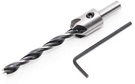 Ø 7 mm Holzbohrer mit 90° Senker Bohrer ist wechselbar