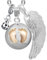 💖 Bola de grossesse clochette Pendentif harmony ball “Appeleur d’anges 👼” Bijou musicale pour Maternité femmes enceintes avec chaîne aile d'ange et Bola