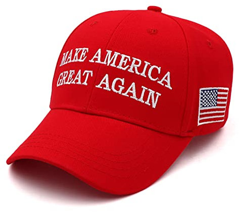 NDLBS Make America Great Again Hat Donald Trump Slogan MAGA mit USA-Flagge Kappe verstellbar Baseballmütze - Violett - Einheitsgröße