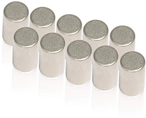 10x Neodym Magnet Mini Für Magnettafel Pinnwand Kühlschrank Starker Stab Magnete - Whiteboard Zylinder Stabmagnet 4mm x 7mm - N45 Stark