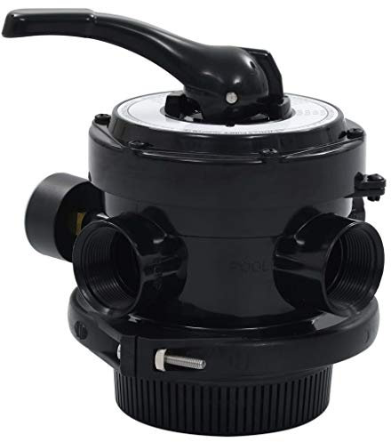 yorten Mehrwegeventil ABS 1,5 4-Wege Top Mount Ventil Wegeventil Rückspülventil Sandfilter Poolfilter Sandfilteranlage Filteranlage Pool Schwimmbecken (Schwarz)