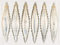 6 TLG. Glas-Zapfen Set in 'Ice Weiss Gold' Regen - Christbaumkugeln - Weihnachtsschmuck-Christbaumschmuck
