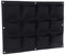 Ymiko Wandbehang Pflanzer Beutel Vertikal hängen Garten Pflanzer für Indoor Outdoor Dekoration, 12 Taschen(Schwarz)