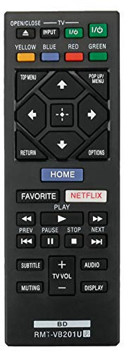 RMT-VB201U Replacement Remote Control fit for Sony Blu-ray Player UBP-X700 BDP-BX370 BDP-S3700 BDP-S1700 UBPX700 BDPBX370 BDPS3700 BDPS1700
