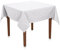 Tischdecke Weiß Baumwolle 130×130 cm | Quadratisches Tischtuch aus 100% Baumwolle Linon | Pflegeleichte Tischwäsche für Hochzeit, Gastronomie & Zuhause, waschbar bis 95 °C