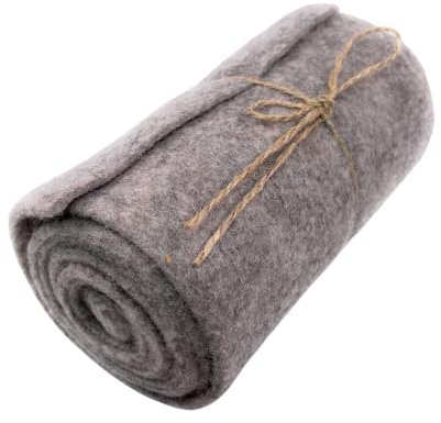 Filzband Dekoband Filz Grau 15 x 200 cm Tischband Deko Basteln | Polyester Filz, zuschneidbar, formstabil, DIY, Floristik geeignet, saisonale Deko, kreative Projekte, wohnliche Akzente