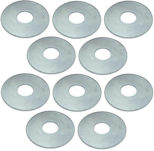 AERZETIX - C49707 - Set di 10 rondelle di carrozzeria piatte larghe - M12 Ø13x40x1.5mm - in acciaio zincato