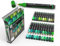 TOOLI-ART 22 Stück Acrylfarben-Markerstifte Pro Color Series 3 mm mittlere Spitze für Steinmalerei Holz Kunststoff Metall Glas Leinwand DIY. Ungiftig schnell trocknend (GREEN)