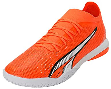 PUMA Herren Match IT Fussballschuh, Ultra ORANGE White-Blue Glimmer, 40 EU