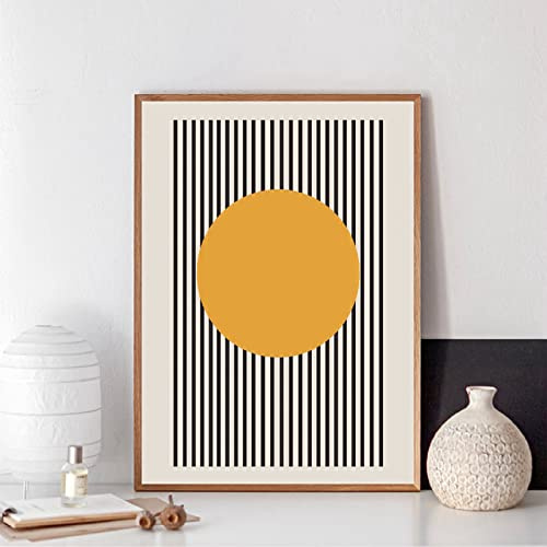 TANYANG Minimalistische Bauhaus-Ausstellung, Einzigartiges Geometrisches Poster, Leinwanddruck, Abstrakte Malerei, Wandbild Für Wohnzimmer, Heimdekoration 40X50Cm Kein Rahmen