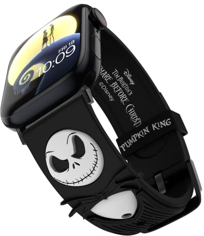 Disney: The Nightmare Before Christmas - Jack Skellington 3D Smartwatch Band - Officially Licensed, Compatible with Every Size & Series of Apple Watch (not included)