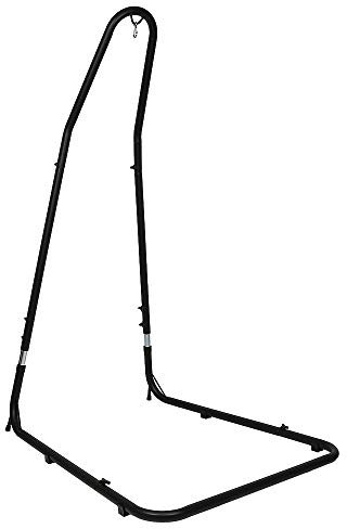Hängestuhlgestell Hängesessel Gestell Hängemattengestell Hängesitz Gestell Hängematte Hängesessel mit Gestell (Schwarz1)