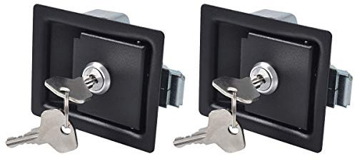 Lot de 2 serrures de boîte à outils pour remorque, poignée de porte, antivol pour camping-car, camion, remorque