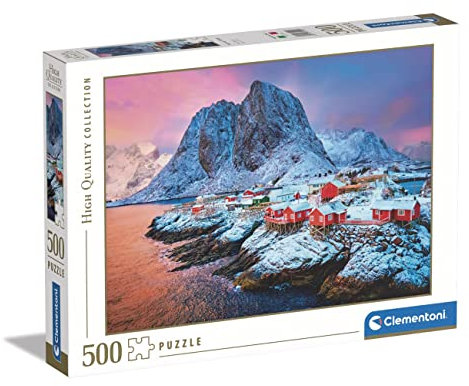 Clementoni - 35144 Collection - Hamnøy Village, Puzzle 500 Teile Für Erwachsene Und Kinder 14 Jahren, Geschicklichkeitsspiel Für Die Ganze Familie