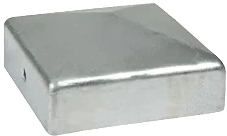 Premier Garden Supplies Fencemate Durapost 75mm x 75mm Capping Ends Fence Post Caps 25mm Thick [5 x Galvanised Steel]