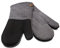 Cuisinart Neoprene Grey Oven Gloves Set of 2 - Oven Mitts with Charcoal Grey Herringbone Cuff, Faux Leather Hanging Loop, Neoprene Non Slip, Heat Resistant Oven Mitts