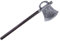 P'tit Clown - Hache Factice en Plastique - Parfait pour Compléter Votre Déguisement - Idéal pour Carnaval, Halloween Fêtes Costumées et Évènements à Thème (Argent, 83 cm)