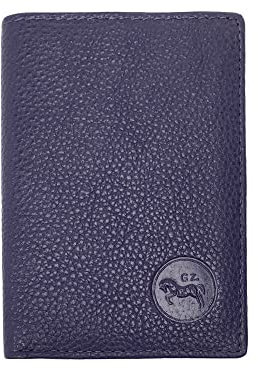 LOLUNA® Etui Porte Carte de crédit RFID - NFC- 3 Volets - 9 Cartes - Mini Portefeuille - Compact - Homme/Femme - Cuir Vachette Véritable - Violet